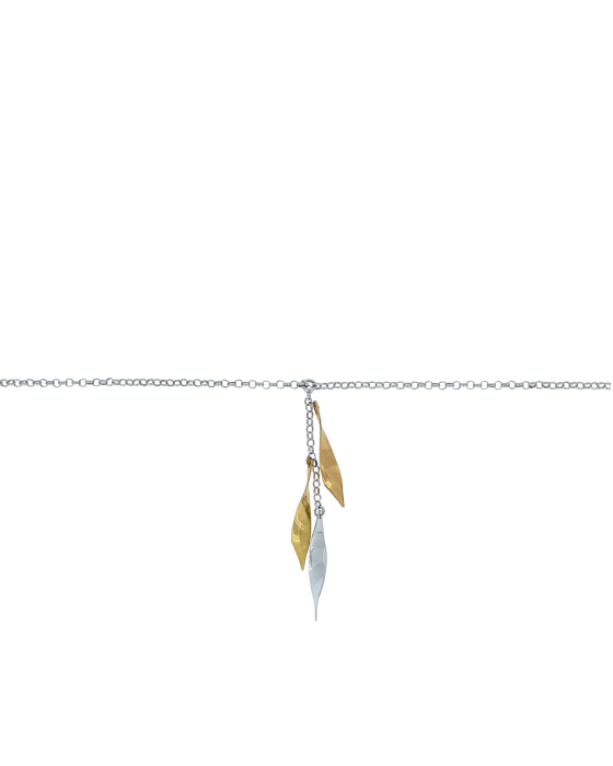 18CT W/G TASSLE NKLT